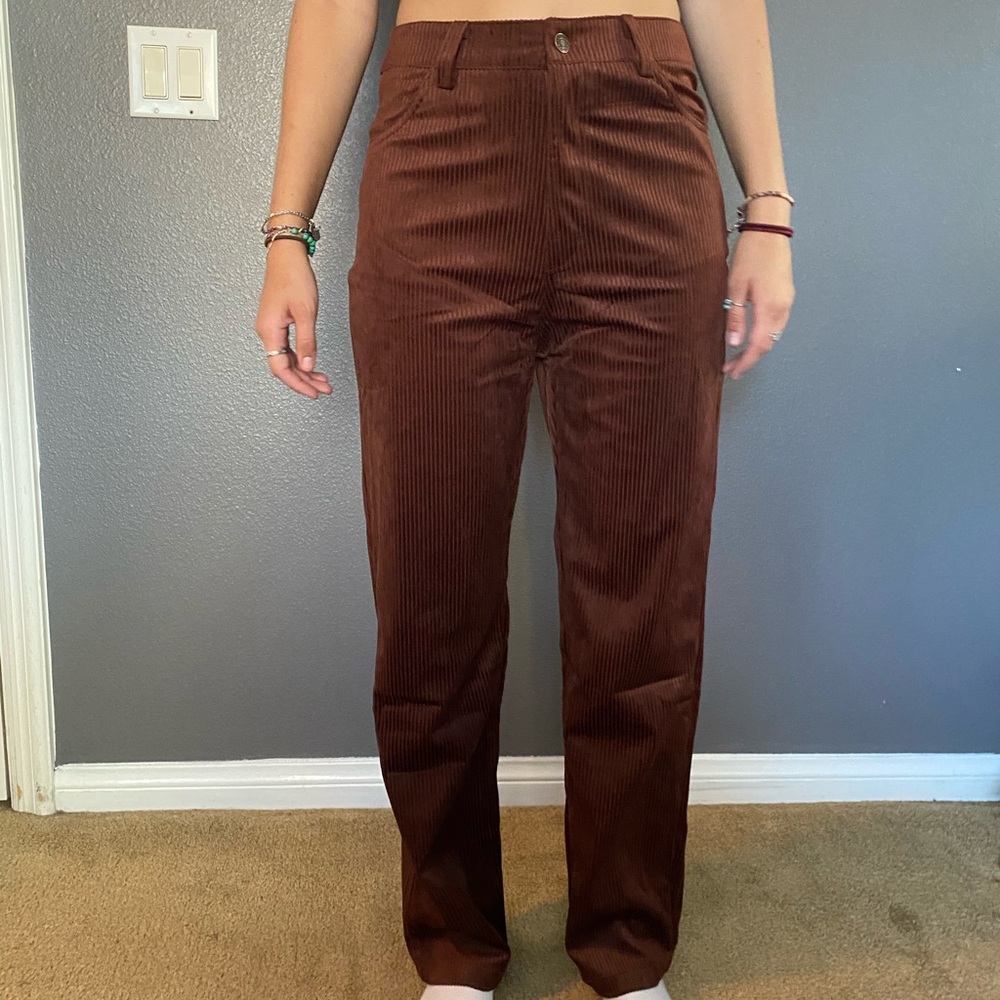 Brown corduroy pants NEVER WORN size small
